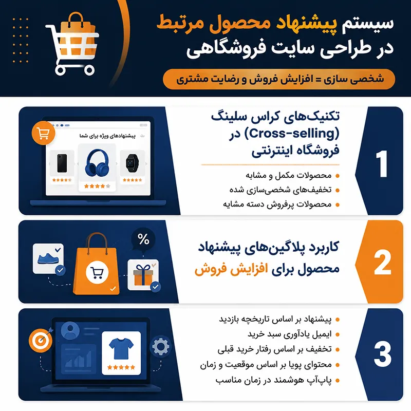 پیشنهاد محصول مرتبط در طراحی سایت فروشگاهی