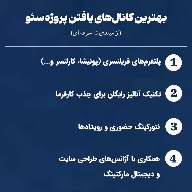 پیدا کردن پروژه سئو